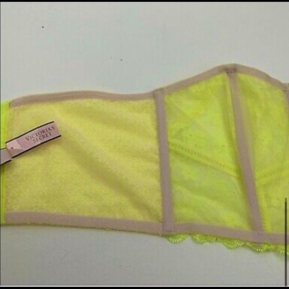 ⭐️ Victoria's Secret Dream Angels Lace Bustier Corset Bra Pink Neon NWT - Picture 4 of 5